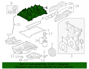 Крышка клапанная Chevrolet Malibu 16-25 1.5T