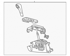 Шифтер КПП Chevrolet Equinox 10-15 дорест, с ручкой