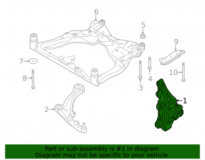 Цапфа передняя левая Infiniti JX35 QX60 13-