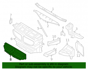 Дефлектор радиатора нижний BMW 6 F06 F12 12-18 640i