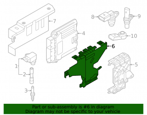 Кронштейн блока ECU компьютера двигателя Audi A3 22-26
