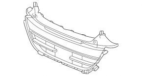Решетка радиатора Honda Accord 21-22
