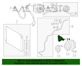 Кронштейн компрессора кондиционера Lexus RX350 16-22
