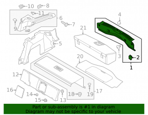 Накладка проема багажника Ford Focus mk3 11-18 5d