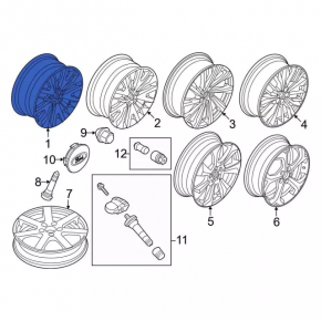 Диск колесный R19x7J ET50 Ford Escape MK4 20-22 бордюрка