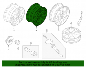 Диск колесный R19x7J ET50 Ford Escape MK4 20-22 бордюрка