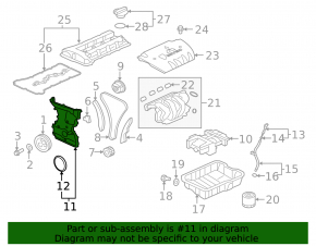 Передняя крышка двигателя Mitsubishi Outlander 14-20 2.4