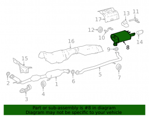 Глушитель задняя часть бочка Toyota Camry v70 20-24 2.5 L, LE AWD