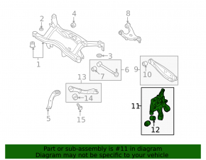 Цапфа задняя левая Subaru Outback 10-12