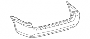 Бампер задний голый Toyota Sienna 04-10