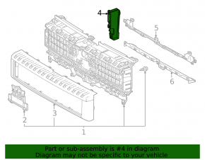Кронштейн решетки радиатора grill правый Toyota Land Cruiser 24-26