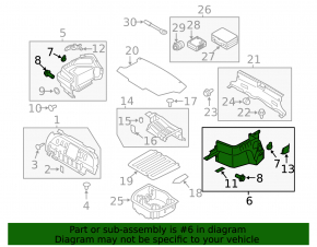 Обшивка арки левая Hyundai Sonata 11-14 черная, без заглушки