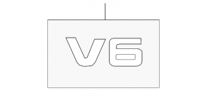 Эмблема надпись V6 двери багажника Kia Sorento 16-20