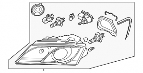 Far dreapta fata goala Audi Q5 8R 09-12 pre-restilizare halogen