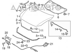 Замок капота Mazda 6 14-17