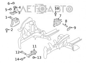 Кронштейн подушки двигателя правый Kia Forte 19-24 2.0