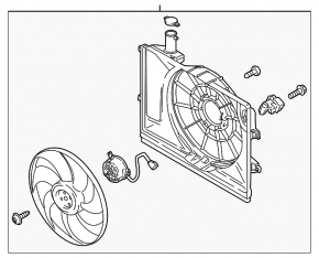 Ansamblu difuzor carcasă radiator pentru Hyundai Kona 18-21 2.0 (SUA)