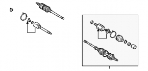 Привод полуось передняя левая Lexus RX400h 06-09