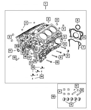 Блок цилиндров голый Dodge Challenger 11-15 3.6 ERB
