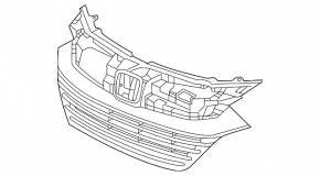 Решетка радиатора grill голая Honda HR-V 19-22