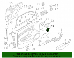 Кнопка открывания крышки багажника Audi A3 8V 17-20 черная