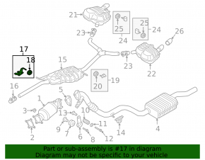 Кронштейн глушителя передний Audi A5 F5 17-25