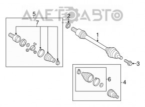 Привод полуось передняя левая VW Golf 15-19 1.8T