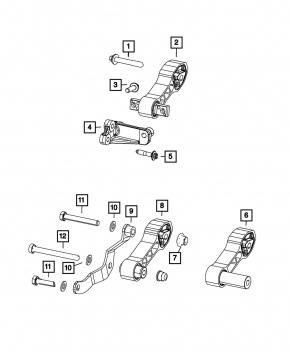 Подушка двигателя косточка Fiat 500 12-18 АКПП потрескана