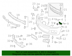 Крепление переднего бампера левое Mazda CX-7 06-12