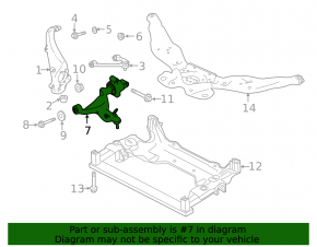 Рычаг нижний передний правый Infiniti Q50 14-20 3.0T, 3.5, 3.7 RWD