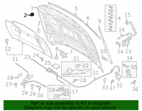 Отбойник капота левый Audi A6 C8 19-24