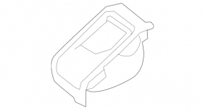 Накладка задней полки Isofix левая Mercedes C-class W205 15-21 бежевая