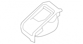 Накладка задней полки Isofix левая Mercedes C-class W205 15-21 бежевая