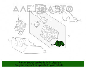 Подрулевой переключатель правый Ford Edge 15-24 под датчик дождя