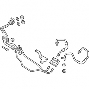 Трубки охлаждения кпп Lincoln MKC 17-19 2.0T с клапаном