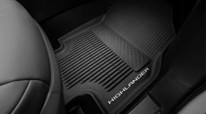 Set de covorașe pentru interiorul mașinii Toyota Highlander 20 - cauciuc negru