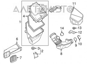 Воздухоприемник BMW X3 G01 18-24 2.0T