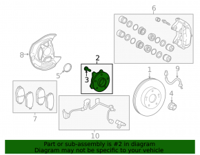 Ступица передняя левая Lexus IS 14-20 AWD