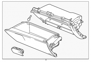 Перчаточный ящик, бардачок Chevrolet Malibu 16-23 черн