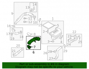Воздуховод на фильтр BMW X5 E70 07-13 3.0