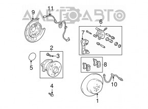 Кожух тормозного диска задний правый Lexus RX300 98-03
