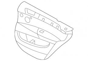 Capacul usii, cartela din spate stanga pentru BMW X5 E70 07-13, sub cortina, negru
