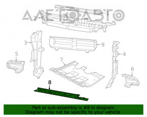 Защита радиаторов нижняя Jeep Cherokee KL 14-23 ржавчина