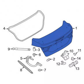 Крышка багажника Ford Focus mk3 15-18 рест 4d