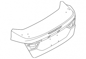 Крышка багажника Ford Focus mk3 15-18 рест 4d
