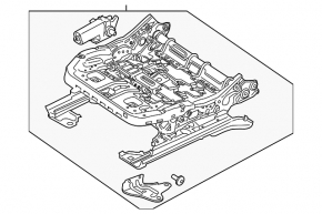 Моторчик регулировки нижней подушки водительского сиденья Ford Mustang mk6 18-23 задний