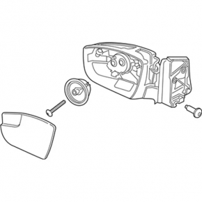 Oglindă laterală stângă Ford Escape MK3 17-19 restilizată BSM