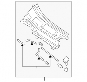 Grilă ștergătoare parbriz plastic dreapta Mazda CX-9 16-23