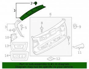 Обшивка двери багажника верхняя BMW X1 F48 16-22 черная, царапины