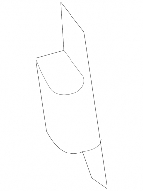 Отбойник двери багажника правый Mitsubishi Outlander 22-26 на бампере